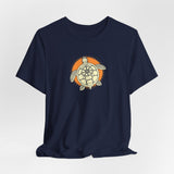 Orange and White Compass Sea Turtle Illustration Tee - 6 colors