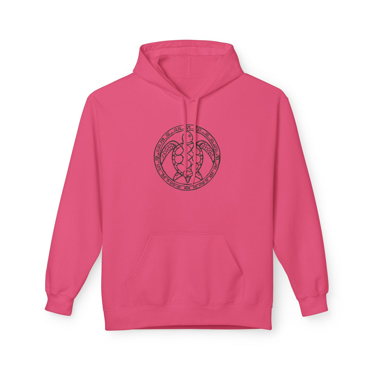 Tribal Sea Turtle Hoodie - Comfy Unisex Fleece Sweatshirt - 5 Colors