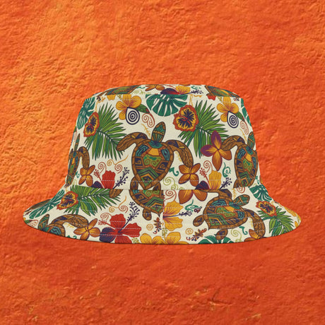 Tiki Tones Sea Turtle Pattern Bucket Hats - Large Sizes Available