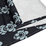 Dark Blue Sea Turtle and Floral Print Table Runner
