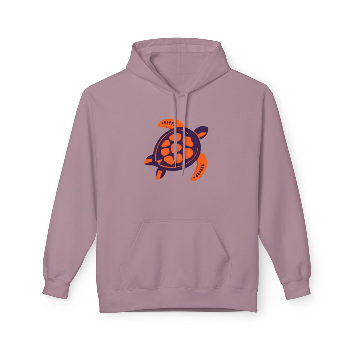 Orange and Purple Mod Art Sea Turtle Hoodie - 8 Colors