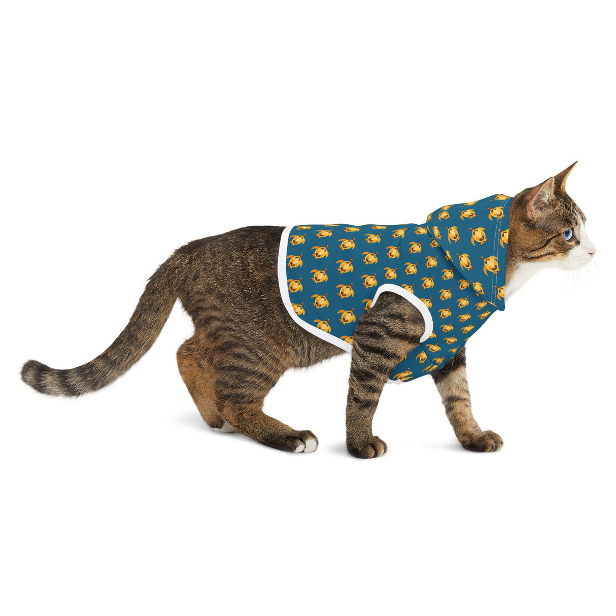 Blue and Yellow Sea Turtle Pet Hoodie