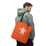 Orange Sea Turtle Heart Tote Bag - 3 sizes