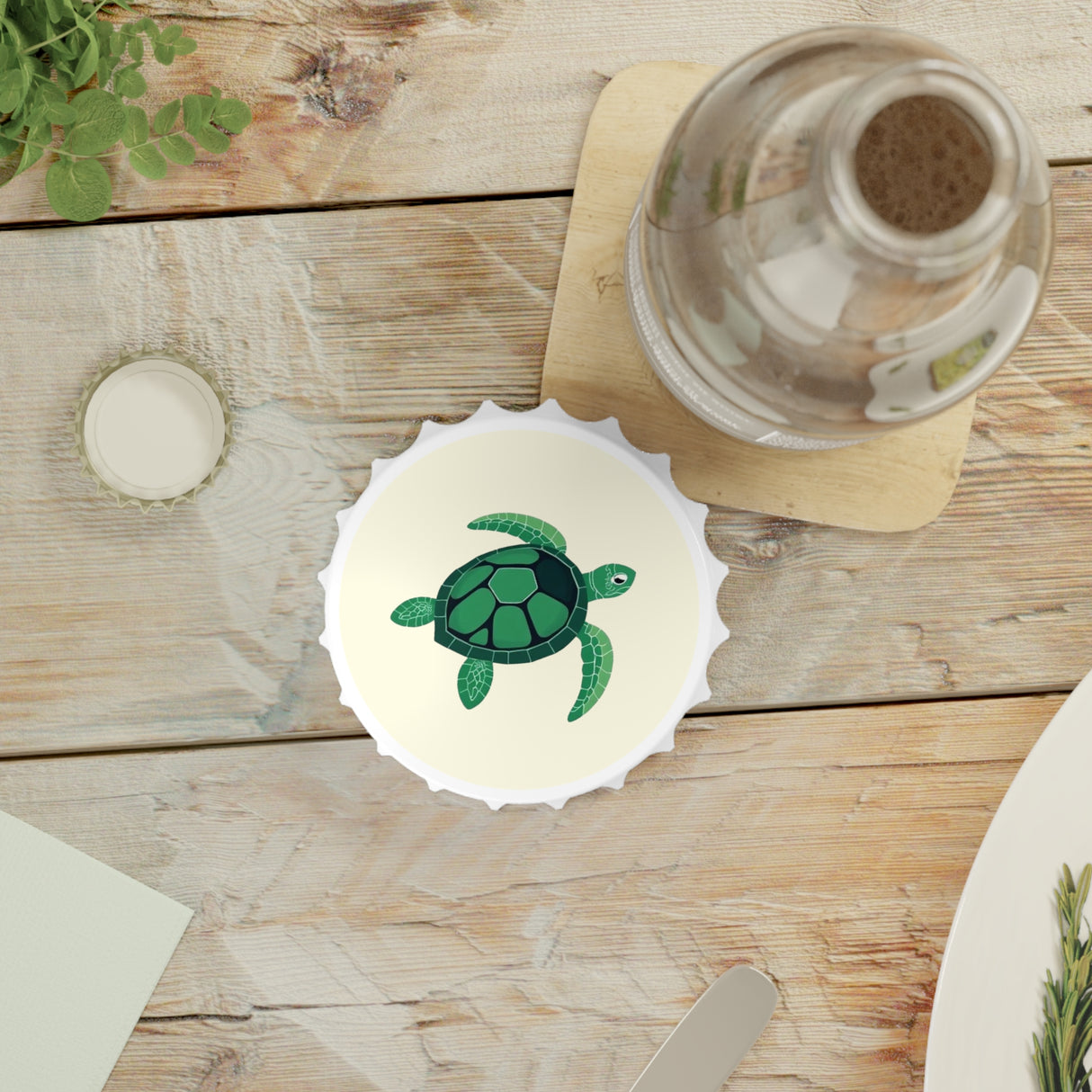Green SeaTurtle Bottle Opener