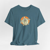 Orange and White Compass Sea Turtle Illustration Tee - 6 colors