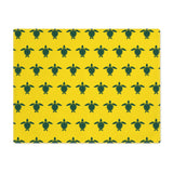 Bright Yellow Sea Turtle Pattern Placemat
