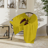 Brown and Gold Sea Turtle -Themed Velveteen Microfiber Blanket - 3 Sizes