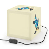Blue Collage Sea Turtle Geometric Light Cube Lamp