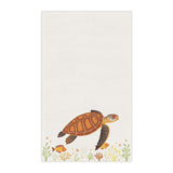 Swimming Brown Sea Turtle Tea Towel (cotton, poly)