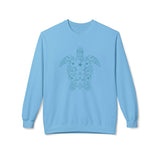Teal Green Intricate Flowers and Sea Turtle Sweatshirt - 4 colors