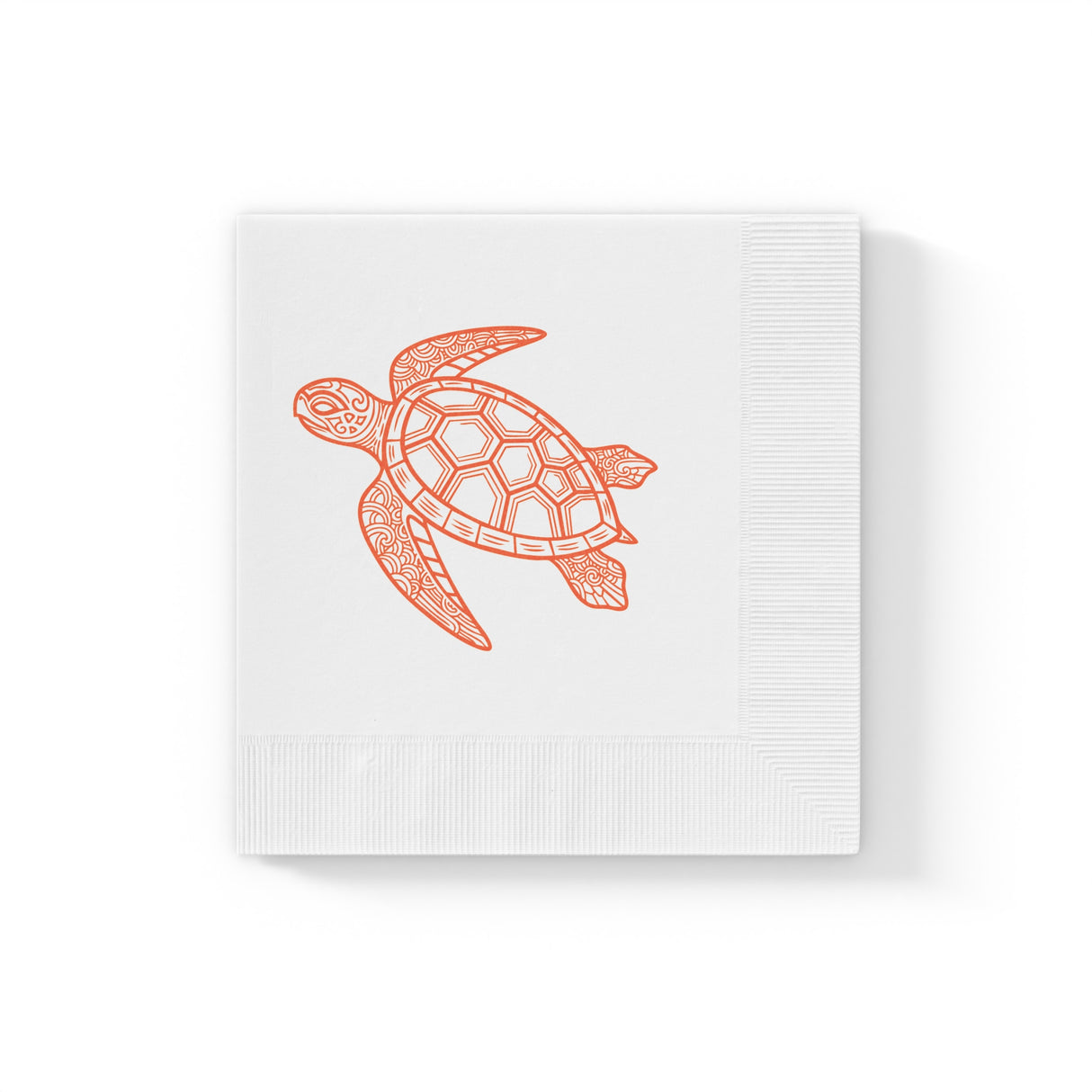 Orange Tropical SeaTurtle-Themed Cocktail Napkins