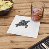 Black Island SeaTurtle-Themed Cocktail Napkins