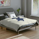 Blue Sea Turtle-Themed Velveteen Microfiber Blanket - 3 Sizes