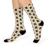 Brown Sea Turtle Cushioned Crew Socks