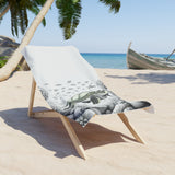 White Floating Sea Turtle Beach Towel