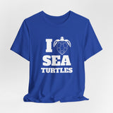 I Heart Sea Turtles White Ink Graphic Tee - 7 Colors