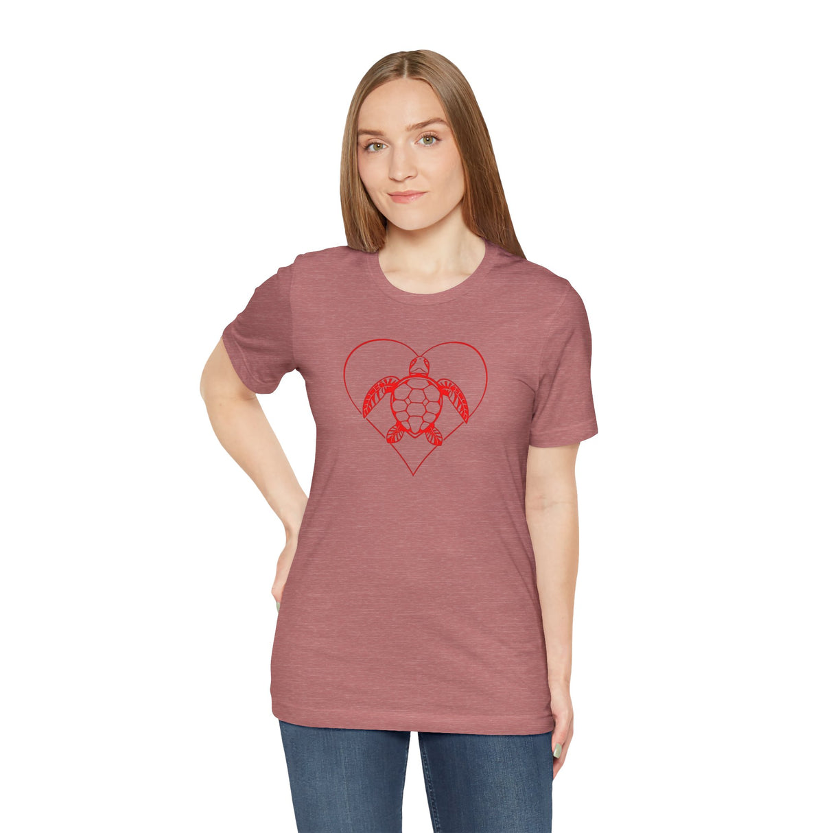 Red Heart Sea Turtle Graphic Tee - 8 Colors