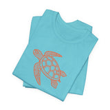 Orange Tribal Sea Turtle Graphic Tee - 6 Colors
