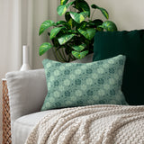 Sea Green Island Inspired Sea Turtle Lumbar Pillow
