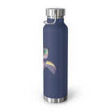 Dark Blue Airbrush Sea Turtle Water Bottle 22oz