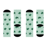 Soft Green Sea Turtle Cushioned Crew Socks