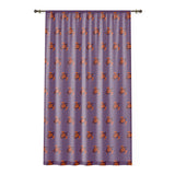 Purple and Orange Sea Turtle Tropical Pattern Window Curtain