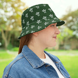 Green and White Print Sea Turtle Pattern Bucket Hats - Large Sizes Available