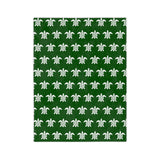 Green and White Sea Turtle Pattern-Themed Velveteen Microfiber Blanket - 3 Sizes