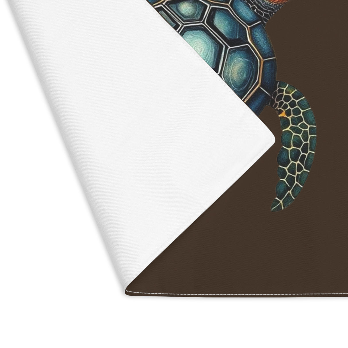 Dark Brown and Blue Sea Turtle Placemat