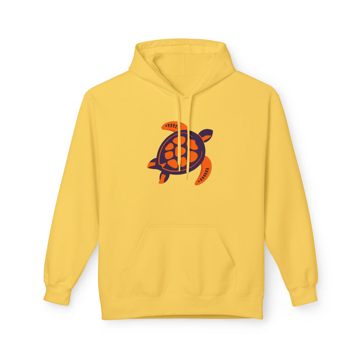 Orange and Purple Mod Art Sea Turtle Hoodie - 8 Colors