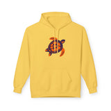 Orange and Purple Mod Art Sea Turtle Hoodie - 8 Colors
