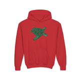 Youth Gliding Green Sea Turtle Hoodie - 4 Colors