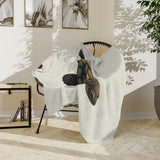 Sea Turtle Art Print -Themed Velveteen Microfiber Blanket - 3 Sizes