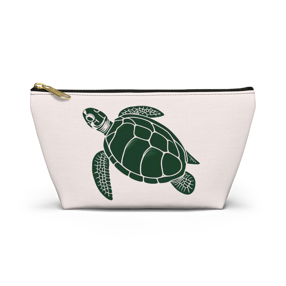 Pink and Green Sea Turtle Print Accessory Pouch