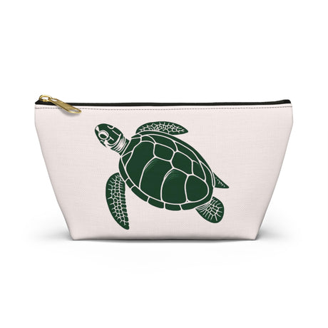 Pink and Green Sea Turtle Print Accessory Pouch