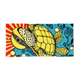 Sunny Cartoon Sea Turtle Beach Towel