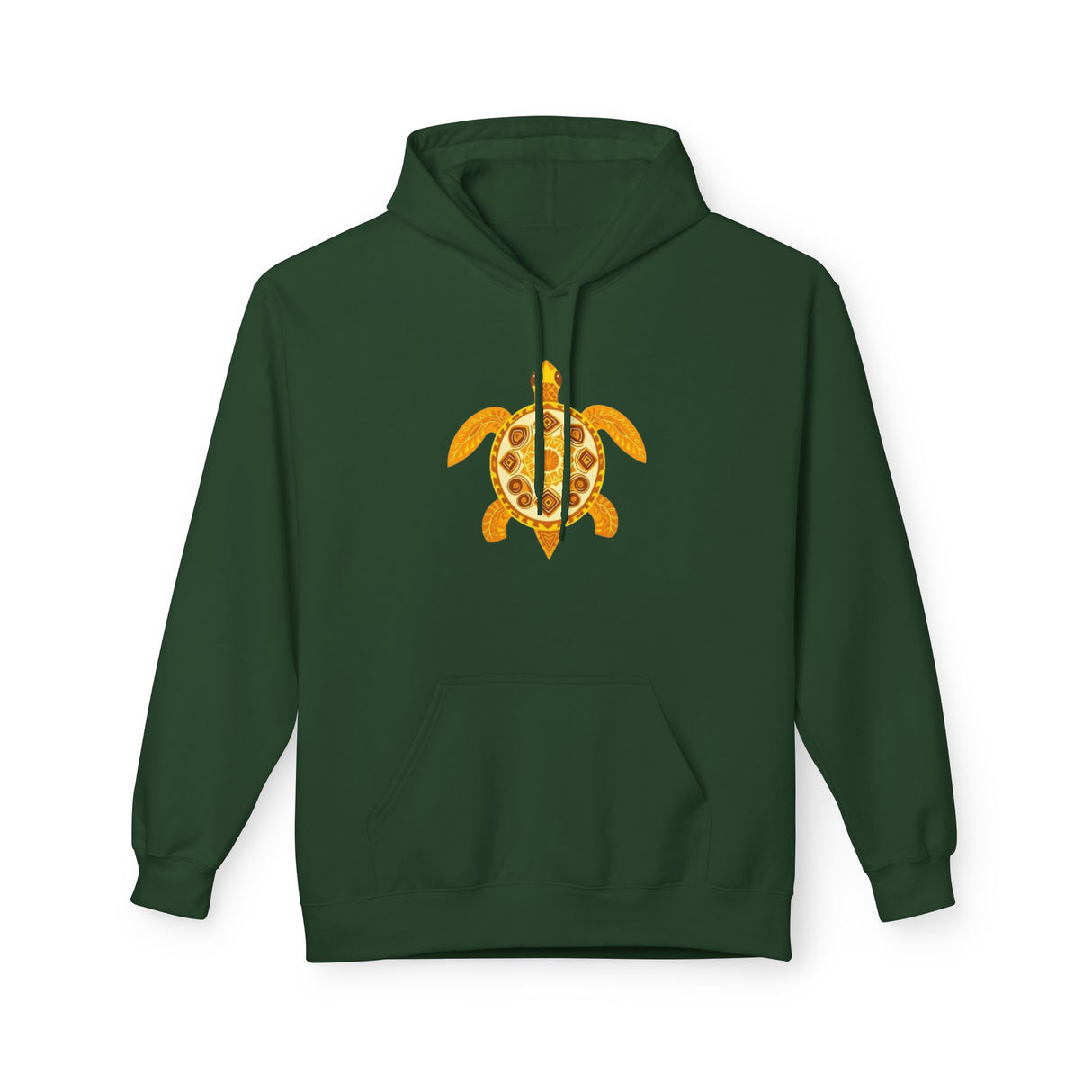 Gold Sea Turtle Hoodie - Comfy Unisex Fleece Sweatshirt - 4 Colors