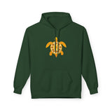 Gold Sea Turtle Hoodie - Comfy Unisex Fleece Sweatshirt - 4 Colors