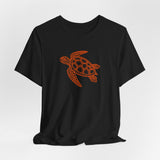 Orange Tribal Sea Turtle Graphic Tee - 6 Colors