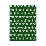 Green and White Sea Turtle Pattern-Themed Velveteen Microfiber Blanket - 3 Sizes