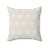 Off White Momchrome Sea Turtle Pillow, Faux Suede Pillow - 4 sizes