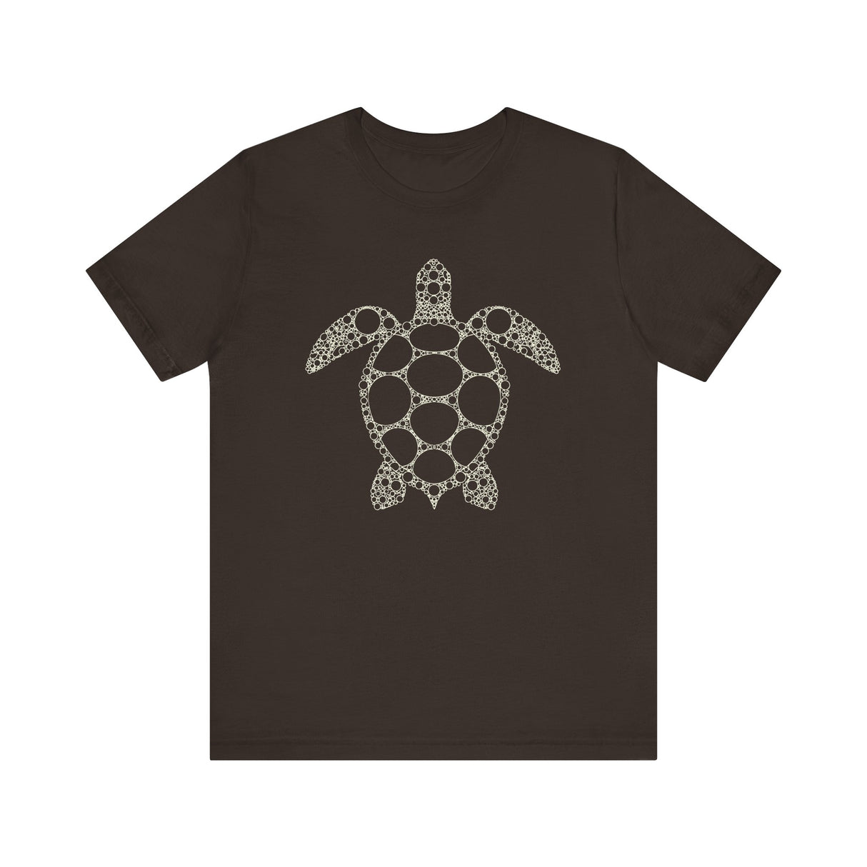 Sea Turtle Detailed Circle Graphic Tee White Ink - 6 Colors