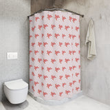 Fun Pink Sea Turtle Shower Curtains - Coastal Bathroom Decor
