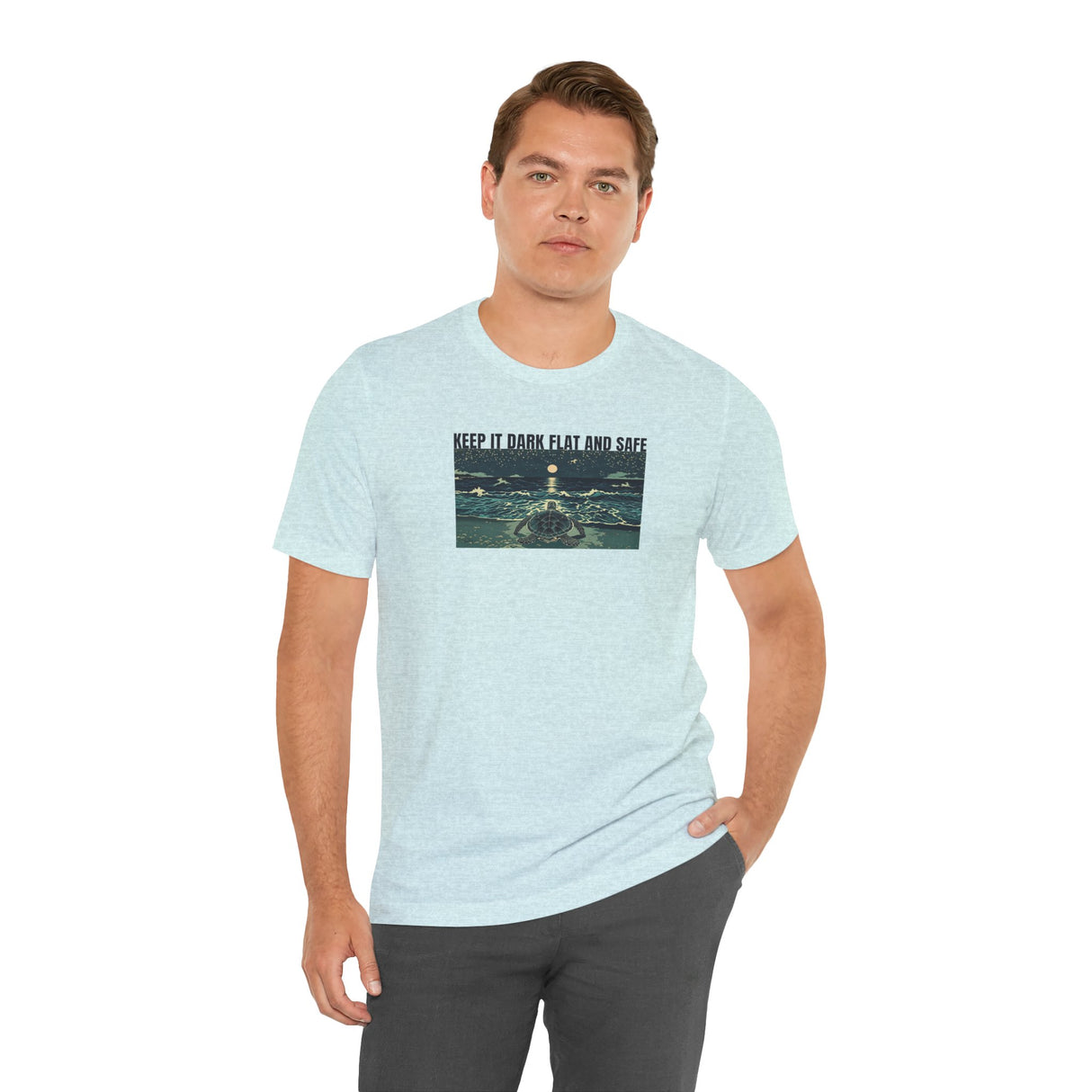 Keep It Dark Flat Safe Ink Art Sea Turtle Tee - 6 Colors Light
