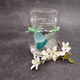 Sea Turtle Bracelet Braided Cord Teal Lime Green White (approx. 5-7+ inches AROUND) Aqua Green White String Sea Turtle Bracelet to gift!