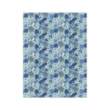 Blue Tiki Sea Turtle Pattern Sea Turtle -Themed Velveteen Microfiber Blanket - 3 Sizes