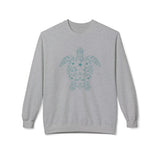 Teal Green Intricate Flowers and Sea Turtle Sweatshirt - 4 colors