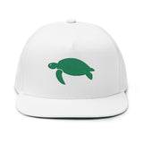Sea Turtle Profile Embroidered Flat Bill Cap