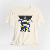 Bauhaus Blue Yellow Black Sea Turtle Graphic Tee - 5 Colors