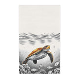 Brown Sea Turtle Tea Towel (cotton, poly)